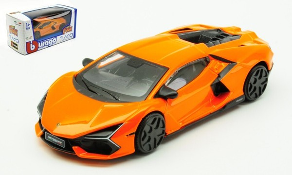 Burago 1/43 Lamborghini Revolto Orange Modellbau Statisches Modell Diecast-image