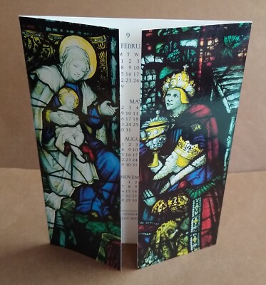 Vintage 1988 Calendar Christmas, Washington Cathedral DC, Detail of the Epiphany