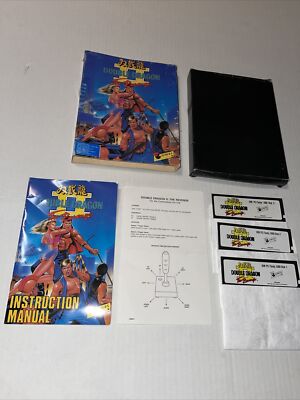 RARE DOUBLE DRAGON II: THE REVENGE IBM PC, TANDY 5.25'' FLOPPY Vintage BIG BOX PC