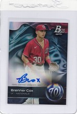 BRENNER COX #TOP-89 2023 Bowman Platinum Baseball AUTO Autograph RC