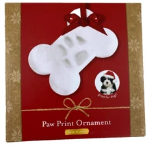 Kate & Milo Pet Paw Print Christmas Tree Bone Ornament Dog Cat DYI Puppy Kitten