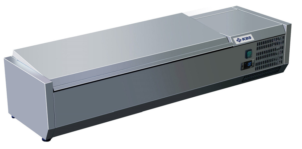 Kühlaufsatz Edelstahldeckel Kühlvitrine Salatbar Saladette Kühlwanne GN 1/3 KBS