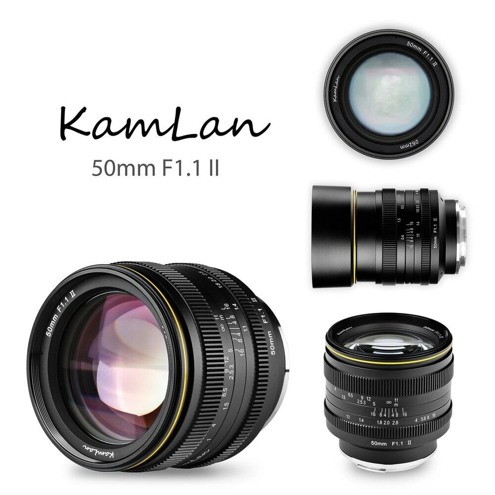 Kamlan 50mm F1.1 II APS-C MF Lens for Sony E-Mount Canon EOS M Fuji X Mount  M4/3