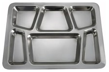Smt2 6compartment Mess Tray Style B Stainless Steel Medium