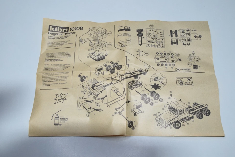 B28 1:87 KIBRI KIT 10108 FAUN MAMMOET BERGLINGEN BILSTEIN GRU TRUCK CRANE MIB - Immagine 2 di 4