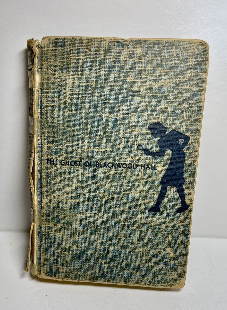 the case of the green dressed ghost VTG 1948 Nancy Drew Book #25, Blackwood Hall, Tweed Hard Cover hip