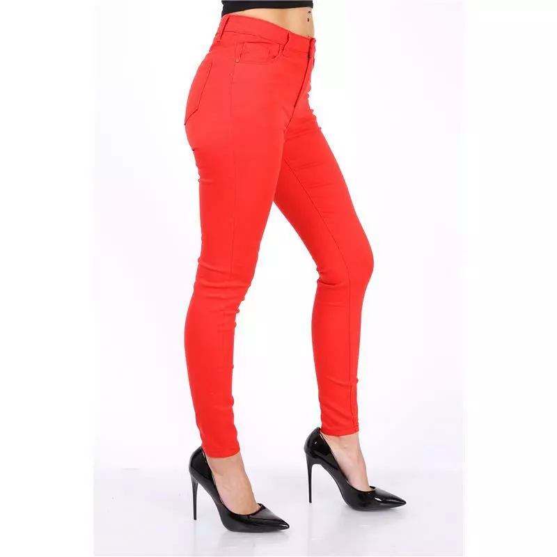 Ladies Skinny Stretch Jeans Skinny Jeans Red H2106 eBay