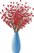 15 Pack Christmas Artificial Berry Picks 14" Christmas Holly Berry Stem Branches