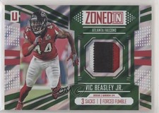 2017 Unparalleled Green Mega Moon Lava Memorabilia 8/10 Vic Beasley Jr Patch fm1