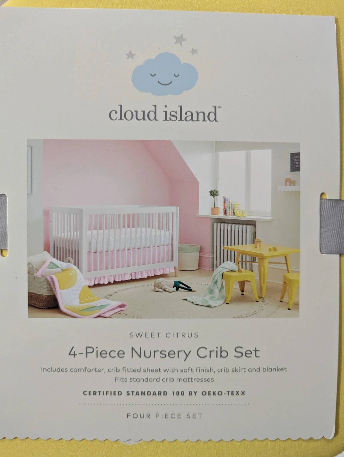 Cloud Island Sweet Citrus Pink Yellow 4 Piece aqua Chevron Nursery Crib Blanket
Opens in a new windo