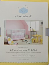 Cloud Island Sweet Citrus Pink Yellow 4 Piece aqua Chevron Nursery Crib Blanket