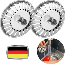 Spülbecken Siebkörbchen, 2 Set, Ø 80 mm, kompatibel mit IKEA Siphon ATLANT