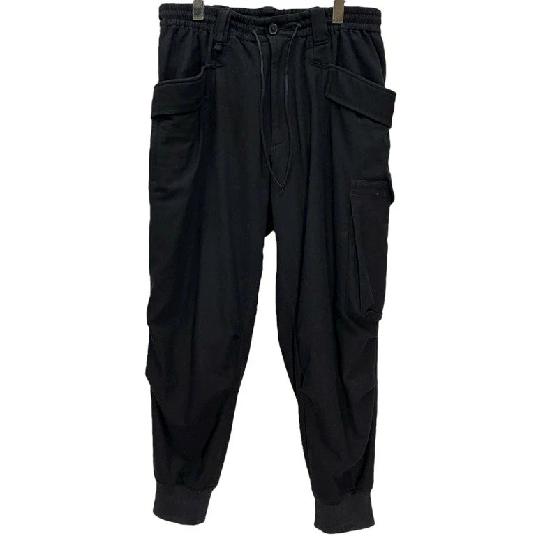 YOHJI YAMAMOTO Y-3 adidas M CLASSIC WOOL FLANNEL CARGO PANTS Size M Black