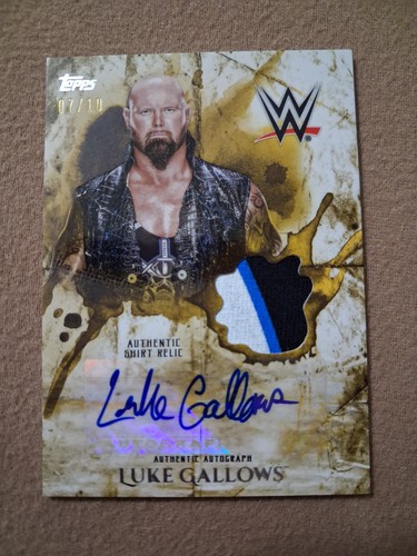 2018 Topps Undisputed WWE Luke Gallows Autograph Relic /10 AEW TNA NJPW 