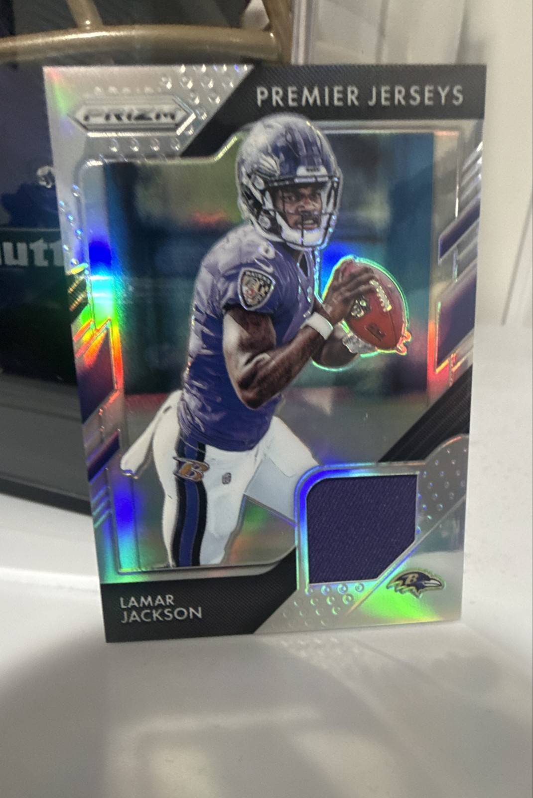 2018 Panini Prizm - Prizm Premier Jerseys Lamar Jackson #PP-12 (MEM, RC)
