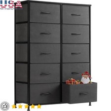 Multifunction Storage Dresser W/ 10 Drawers Kids Nursery Entryway Organization