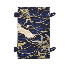 Teapot Handle Cover Anti-Slip Kettle Handle Sleeve Crane Pattern Navy Blue)