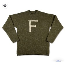 Harry Potter Fred Weasley Monogram Sweater Green Wool Silk Womens Small Scotland