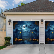 Halloween Garage Door Cover 7X8Ft
