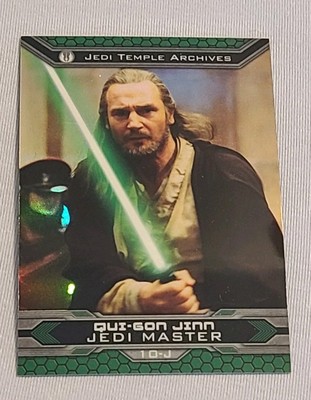 2015 TOPPS CHROME STAR WARS PERSPECTIVES QUI-GON JINN #10-J/ Jedi Temple Archive