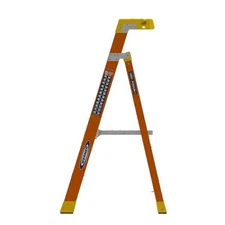 2 Ft. Fiberglass Podium+ Platform Step Ladder (8 Ft. Reach Height) with 300 Lbs.