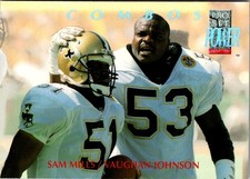 1992 Pro Set Football Power Combos Vaughan Johnson & Sam Mills Saints 3 Ship Fre