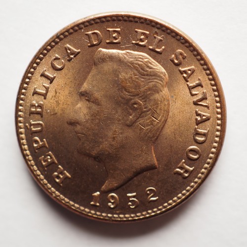 1952 EL SALVADOR 1 CENTAVO FREE SHIPPING  C4127