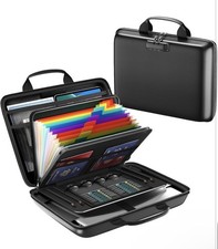 Fireproof Document Box, Hard Case File Organizer with Lock New With Defects