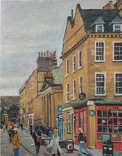 Bath, York Street, Ölgemälde auf Leinwand 