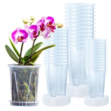 5/10 Pack Nursery Pots for Plant Thicken Plastic Orchid Pots with Drainage Holes