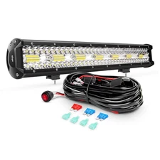 Nilight ZH409 20 Inch 420W Triple Row Flood Spot Combo 42000LM LED Light Bar ...