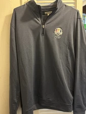 Peter Millar Golf Perth Quarter Zip Performance XL Mens Gray Active Ryder Cup 25