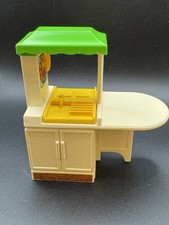 VTG 1990s Little Tikes Play Kitchen Green Roof  Clock Doll Miniature Dollhouse