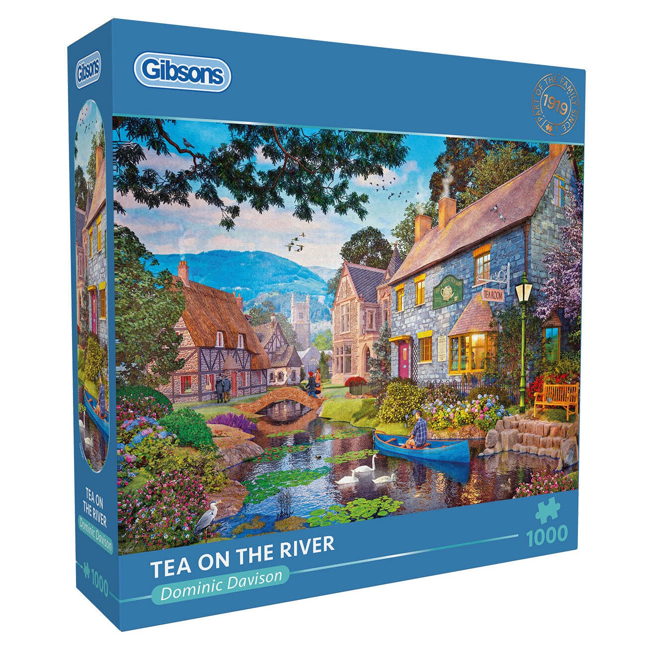 Gibsons Tea on the River 1000 Piece Jigsaw Puzzle for Adults Scenic Countryside