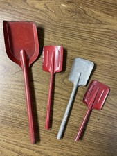 Lot of 4 Antique 1920  s Tin Toy Sand Shovels