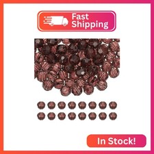 PATIKIL 10mm Round Crystal Beads, 100 Pcs Glass Faceted Ball Beads Loose Spacer