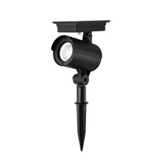 Solar Powered Black LED Landscape Spot Light 60 Lumens