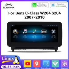Linux Android Auto Autoradio f&uuml;r Mercedes C-Klasse W204 S204 10,25 Zoll CarPlay