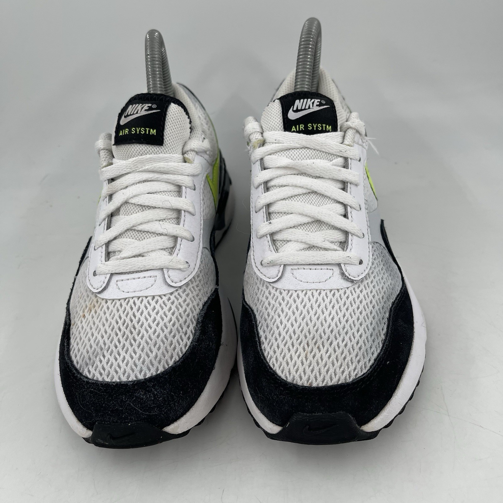 SAOLA Scarpe da ginnastica Nike Big Kids Air Max SYSTM GS taglia 4 Y bianche Volt Lime stringate