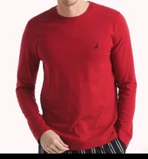 Nautica Men's XL Red Sleepshirt Long Sleeve Lightweight Knit.