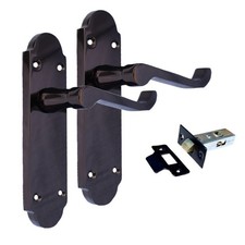 Epsom Door Handle - Black Nickel Internal Door Handles ,with Tubular latch 1.