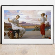 Frederic Leighton Print - Winding the Skein 1878 Wall Art for Living Room