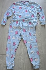 M&S Percy Pig Pyjamas Blue And Pink Long Sleeved Age 4-5 Years