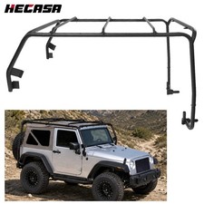 Powder Coated Roof Rack For Jeep Wrangler Jk 07-18 2 Door 350lbs Textured Steel
