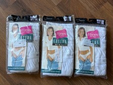 New Vintage 1999 Hanes Her Way 100 Cotton Bikini Size 7 White 9 Panties
