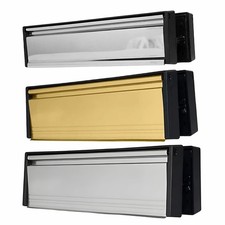 UAP Framemaster Stainless Steel 12" Letterbox for External Doors 40 to 80mm