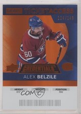 2021 Credentials 2020-21 Debut Ticket Access Orange /149 Alex Belzile #75 0je4