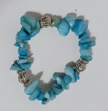 Boho Asymmetrical Shell Style Stretchy Slide On Bracelet 