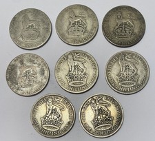 Pick a Year 1920-1936 King George V 5th 50% Silver One Shilling Coin Circulated