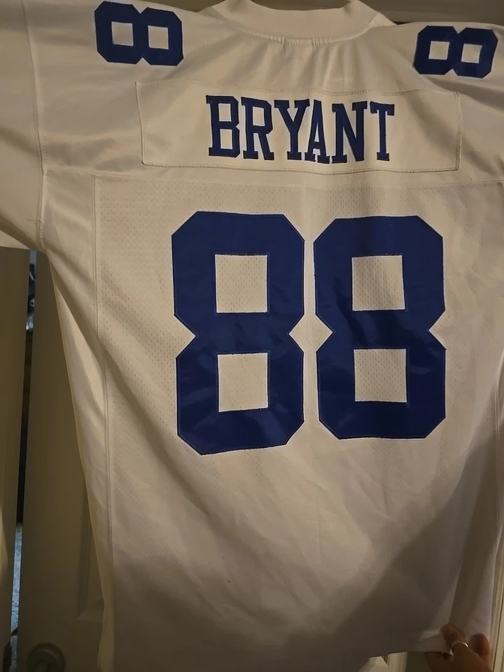 Camiseta deportiva para hombre Nike Reebok Dallas Cowboys Dez Bryant #88 grande blanca sobre el campo Foto 4 de 4